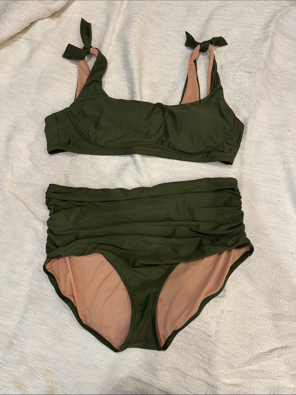 J. Crew Olive Green Two-Piece Bikini Set
